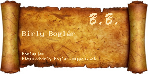 Birly Boglár névjegykártya